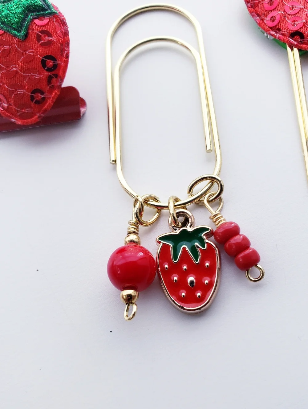 Strawberry Fields Planner Clip & Journaling Card Set